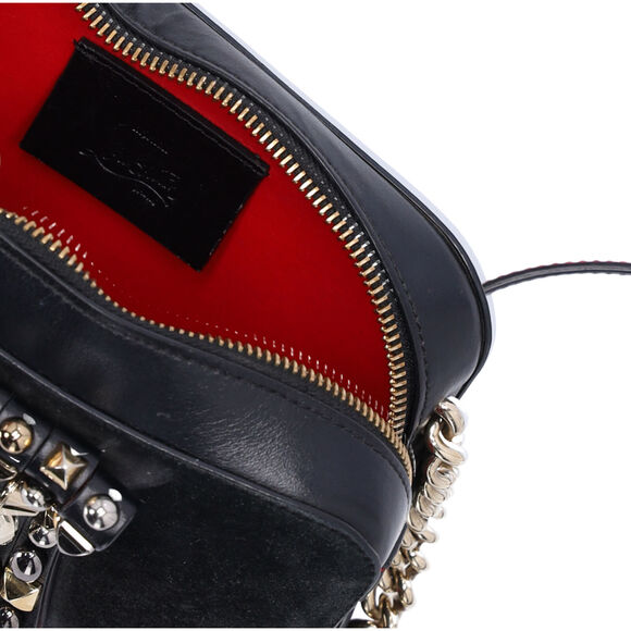 Christian Louboutin Rubylou Mini Shoulder Bag 3185262 Black Suede Leather - Picture 8 of 8